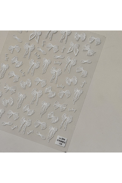 NAILFYOU 1 قطعة TA304 1 قطعة ملصقات أظافر على شكل ربطة عنق يابانية 5D 2024 شر...