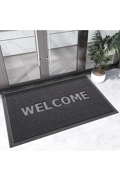 Choice 45cmx75cm Dark gray Front Door Mat Outdoor Home Entrance For Welcome Heavy Duty Outside Door Mats In