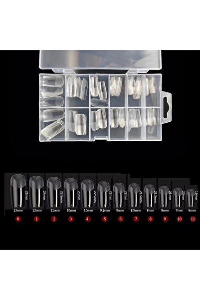 Choice 120 قطعة مربعة من 120 قطعة أظافر صناعية شبه مصقولة شفافة من نعش أظافر ...