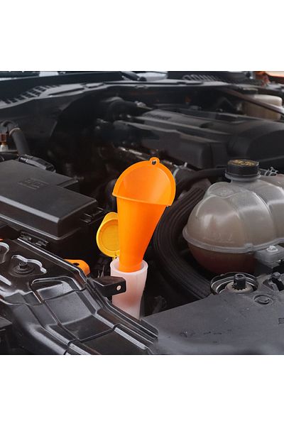 Choice New Car Long Stem Funnel Gasoline Oil Fuel Filling Tools Anti-splash Plastic Funnel Auto Accessor...