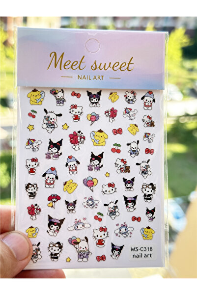 Choice MS-C316 (قطعة واحدة) 4 قطع/مجموعة واحدة من ملصقات الأظافر ثلاثية الأبع...