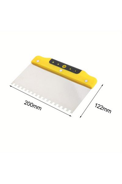 Choice 200mm 1Pc Finishing Trowel Wall Grout Spreading Tools Steel Trowel Putty Notched Spatula Concrete Dr