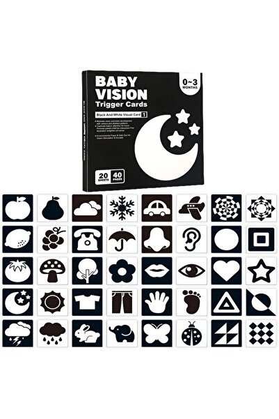 Choice بطاقات أطفال سوداء عالية التباين للرضع، بطاقات أطفال باللونين الأبيض و...