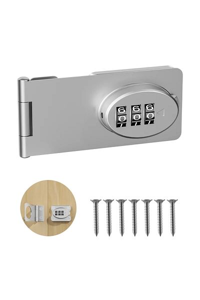 Choice Silvery-1pcs 1 PCS childden protection Cabinet door combi refrigerator lock Burglar drawer lock Doub