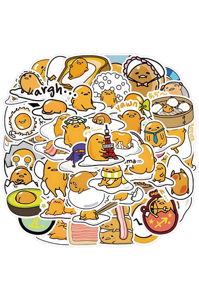 Miniso 60PCS 10/30/60pcs Kawaii Gudetama Anime Graffiti Stickers Sanrio Decoration Decals DIY Notebooks Pho