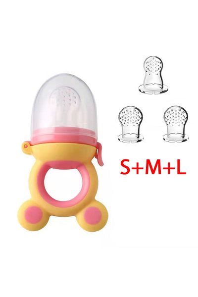 Choice TD1208A-S-M-L عضاضة أطفال، حلمة طعام فواكه لحديثي الولادة، عضاضات سيليكون، قضمة طعام طازج