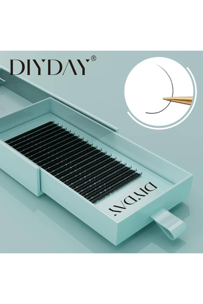 Choice12 8mm 0.03mm D DIYDAY 16Rows Mink Lashes Individual Natural False Eyelashes B C CC D DD Curl Eyelash E