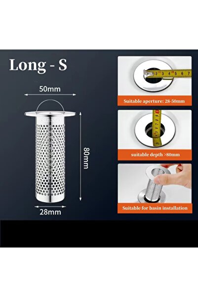 Choice4 long- S Floor Drain Filter Mesh Anti-Clogging Sink Strainer Food Hair...