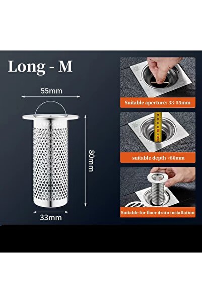 Choice1 long- M Floor Drain Filter Mesh Anti-Clogging Sink Strainer Food Hair...