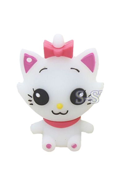 JASTER 4GB White cat Cute Cartoon USB Flash Drive 64GB Animal Penguin Pen Drive 32GB Cat Owl Memory Stick L