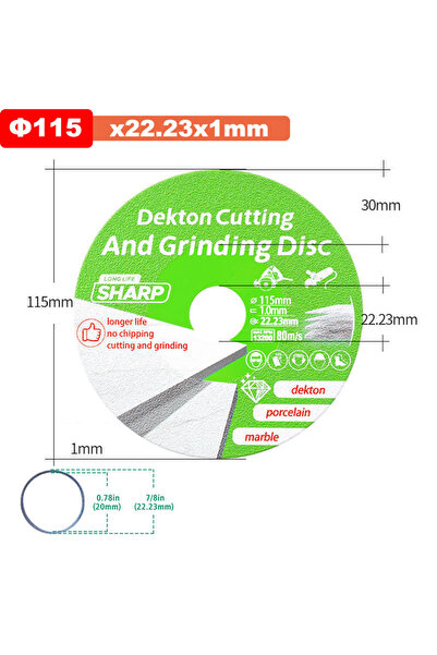Choice1 115mm Diamond Marble Saw Blade Ceramic Tile Jade Special Polishing Cu...