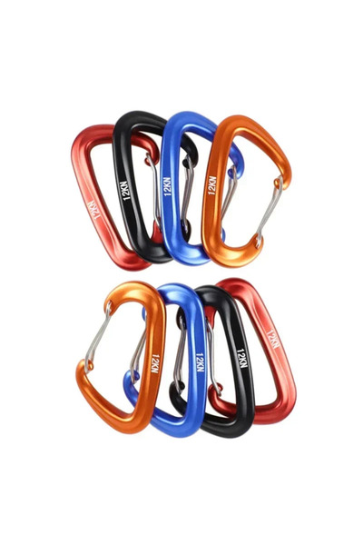 Choice 8 قطع من خطافات تسلق احترافية على شكل حرف D، 1/8 قطعة، مزيج ألوان، 12 ...