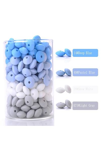 Choice النمط 2 50 قطعة/الوحدة 12 مم سيليكون فاصل الخرز ل DIY سحر حديثي الولادة الرضاعة إكسسوارات قلادة حزمة