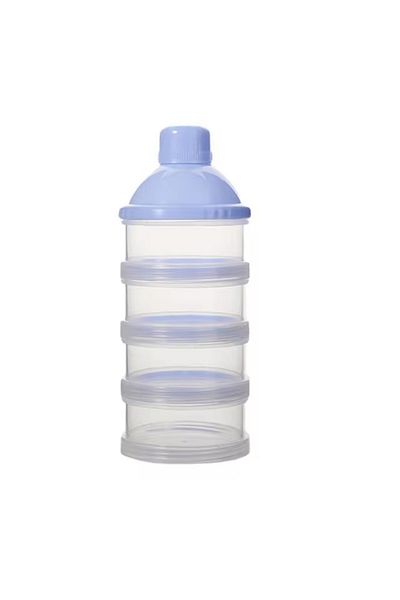 Choice1 Blue 4 compartment portable milk powder box container toddler baby snack food storage box formula mi