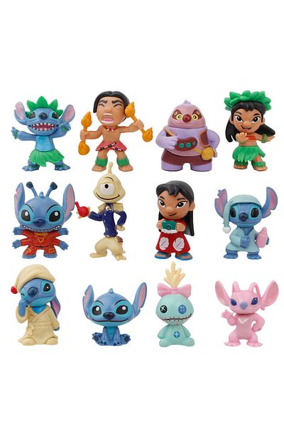Choice no box 1 12pcs/set Anime Stitch scrump Lilo Characters Vinyl Figure Model Toys