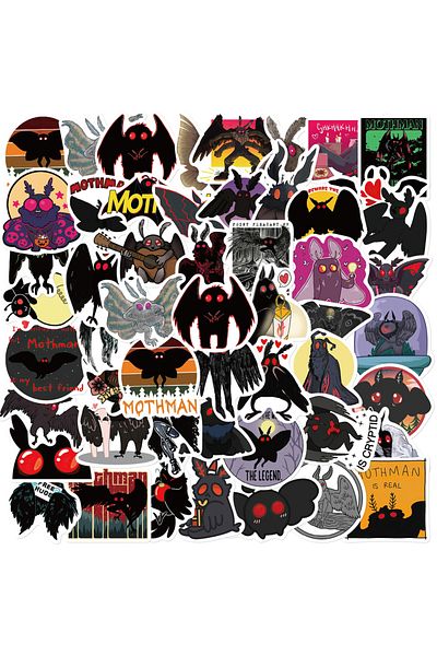 Choice 50PCS 50PCS Cute Cartoon Mothman Stickers For DIY Luggage Laptop Skateboard Motorcycle Bicycle Decal