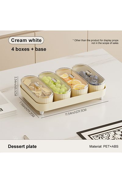 choice2 Cream white UFRU A Piece of Home Living Fruit Bowl for Living Room, Simple Style Nut and Dry Fruit C
