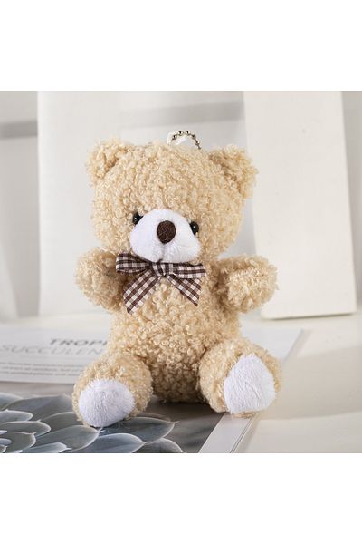 Choice beige New Style Hot sale Cute Teddy Bear Pendant Plush Doll Little Bear Doll Small Doll Bag Soft Cut
