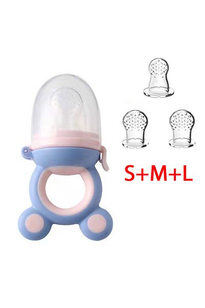 Choice TD1208B-S-M-L عضاضة أطفال، حلمة طعام فواكه لحديثي الولادة، عضاضات سيليكون، قضمة طعام طازج