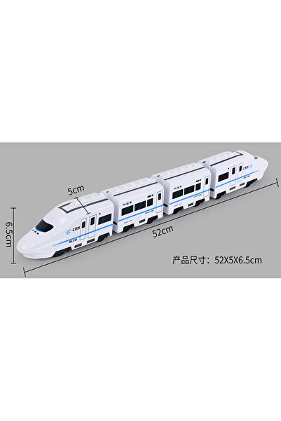 JIMITU 4 عربات محاكاة قطار سكة حديد عالية السرعة للأطفال، سيارة لعبة كهربائية، صوت، ضوء، نموذج قطار تعليمي
