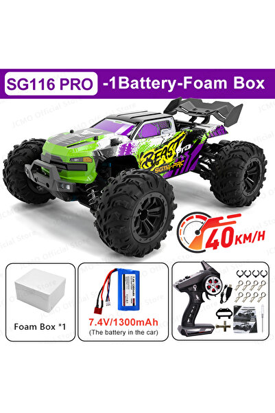 Choice SG116PRO-صندوق إسفنجي SG116MAX سيارة RC عالية السرعة 80 كم/ساعة بدون ف...