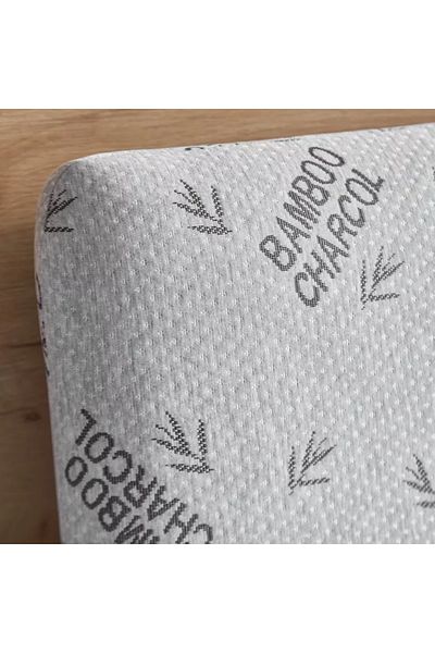 Relax Memory Foam Pillow With Charcoal and Bamboo With a Breathable Outer Cover4Neck&Spine Comfort