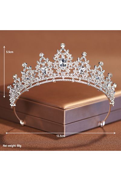 Choice G Itacazzo Bridal Headwear Baroque Silver-colour Luxurious Style Dazzling Women's Bridal Wedding Ti.