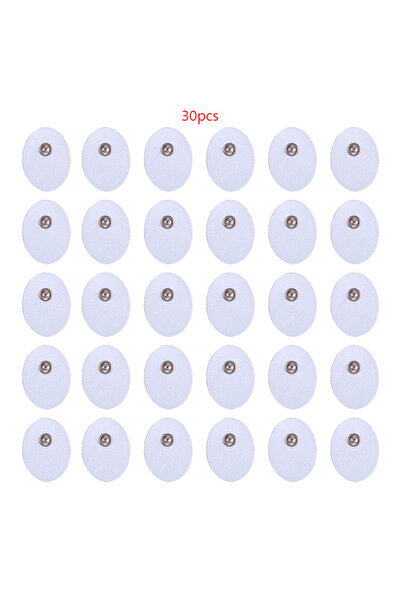 Choice1 30 قطعة من وسادات الأقطاب الكهربائية البيضاء الصغيرة ذات الأزرار الصغيرة ذاتية اللصق، جل تحفيز العضلات لتحفيز الأعصاب عبر الجلد باستخدام الوخز بالإبر