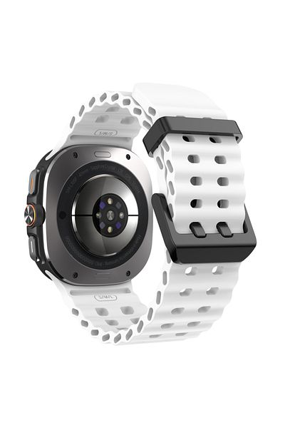 choice2 Galaxy Watch Ultra White Marine Band For Samsung Galaxy Watch Ultra 47mm Sports Silicone Strap Brace