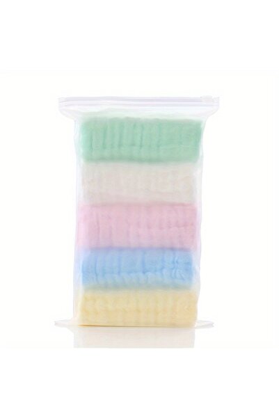 Choice خليط 5 قطع 5 قطع من ست طبقات من القطن الخالص شاش نقي اللون منشفة مربعة...