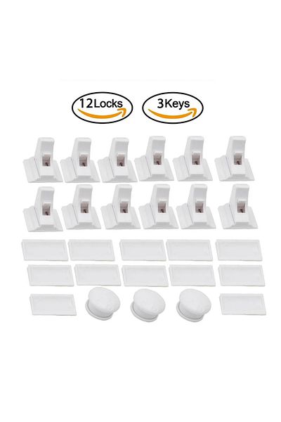 Choice 12 locks 3 key Magnetic Child Lock Children Protection Baby Safety Lock Drawer Latch Cabinet Door Lo