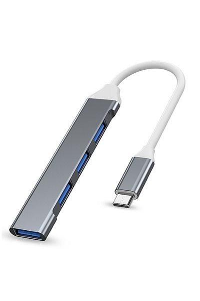 Choice موزع USB C 3.1 رمادي من النوع C 3.0، محول موزع متعدد المنافذ من النوع C 3.1 بأربعة منافذ OTG لأجهزة Xiaomi Lenovo Macbook
