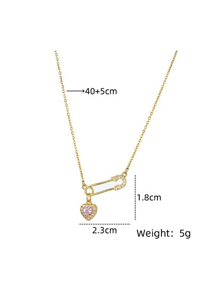 Choice XL1548-37 قطعة واحدة من دبوس الحب بتصميم مكانة نحاسية مع سلسلة من الفو...