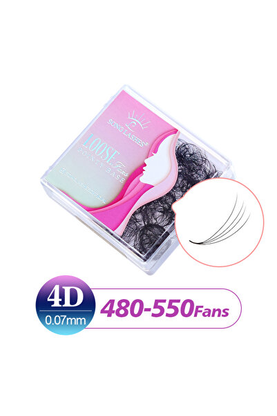 Choice72 رموش سونغ بروميد فانز 10 مم C 4D-007، قاعدة مدببة، مراوح فضفاضة، جذر...