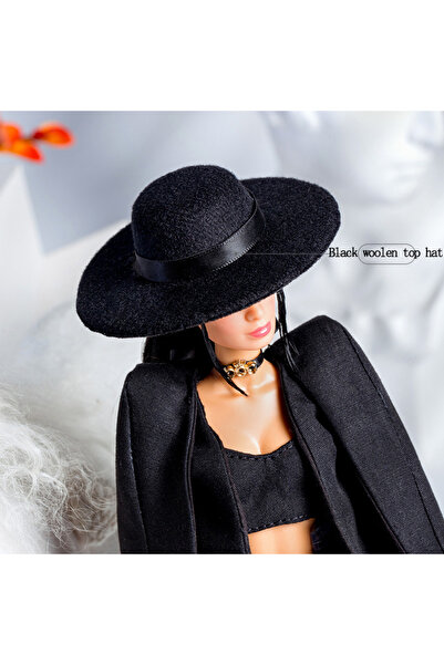 Choice لا يشمل أي دمية قبعة سوداء علوية فستان من الريش على الموضة الأوروبية ت...