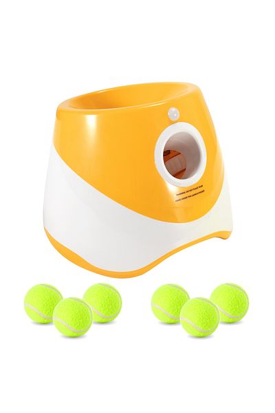 Choice Orange Dog Tennis Ball Launcher Dogs Chase Automatic Toys Automatic Fun Interactive Machine Fun Inte