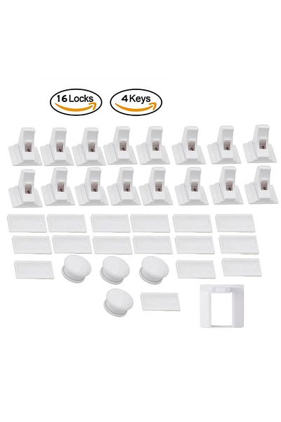 Choice 16 Locks 4 Keys Children Protection Baby Safety Lock Magnetic Child Lock Drawer Latch Cabinet Door