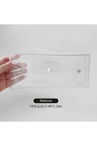Choice M Transparent Cosmetic Bag S/M/L Portable PVC Organizer for Makeup Brushes Toiletry Waterproof Stat.