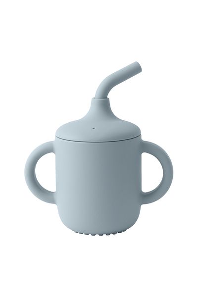 Choice A13-pebble Color Kids1Pcs Baby Learning Drinking Cup Portable Straw Detailed Comfortable Grip Silico