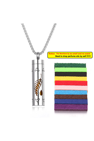 Choice XN046-5-وسادات طويلة من الفولاذ المقاوم للصدأ، قلادة للعلاج بالروائح ا...