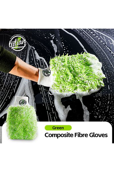 Choice Composite Fibre Gloves(Green))-Composite Fiber Car Wash Gloves