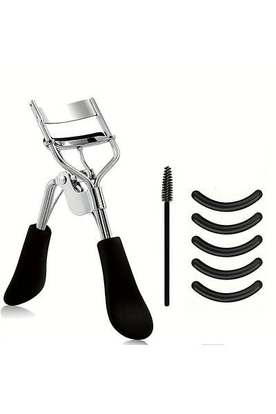 DUTRIEUX 7pcs black 7/15pcs Eyelash Curler Set With Replacement Pads For Women Eyelashes Curling Tweezers Cli