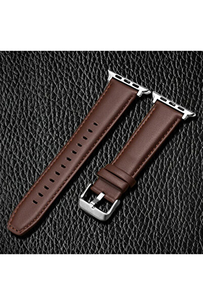 Choice سوار ساعة من الجلد البني الداكن مقاس 42 مم و44 مم و45 مم و49 مم لساعة ...