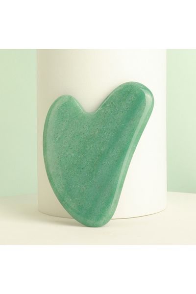Hanhe gem Aventurine Jade Guasha Massage Natural Stone Jade Scraper Facial Gua Sha SPA Neck Massager for Face