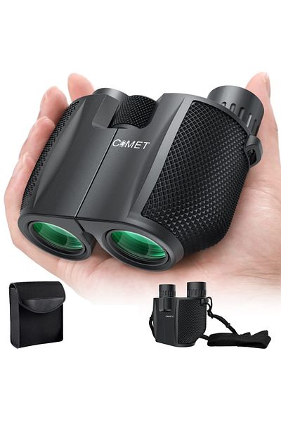 Choice COMET1025 COMET Binoculars 10X25 Long Range Pocket HD Telescope Folding Compact Bak4 Prism Binocular