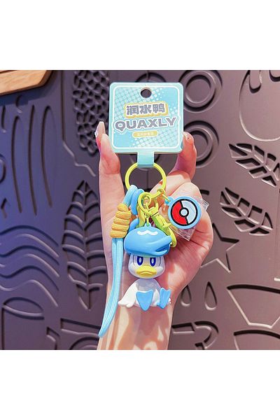 Choice Quaxly Genuine Pokemon Keychain Pikachu Gengar Sylveon Sprigatito Quaxly Fuecoco Anime Action Figure