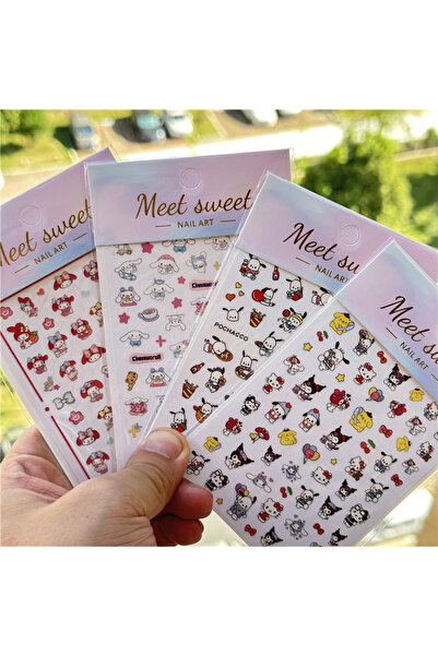 Choice مجموعة C (4 قطع) 4 قطع/مجموعة واحدة من ملصقات الأظافر ثلاثية الأبعاد K...