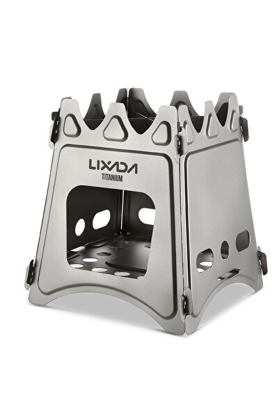 Choice موقد حطب مدمج قابل للطي من التيتانيوم من Lixada للتخييم والطهي والنزها...