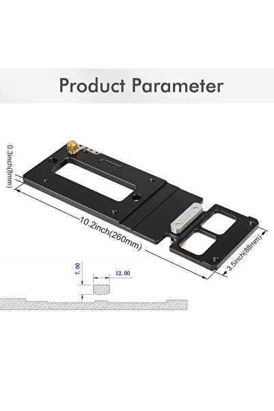 Choice منشار نجارة أسود بزاوية 90 درجة، سكة توجيه مربعة، سكة توجيه مربعة بزاو...