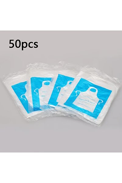Choice 50PCS Disposable Transparent Apron Waterproof Anti Fouling Disposable ...